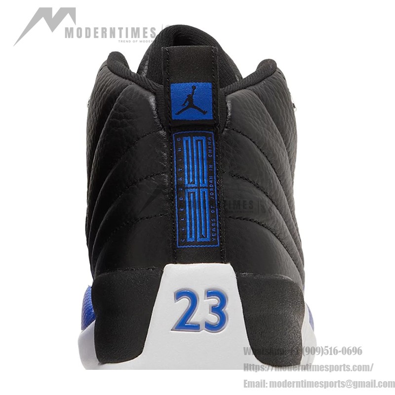 Air Jordan 12 Retro "Game Royal" AO6068-004 Black and Blue Sneakers with Premium Leather