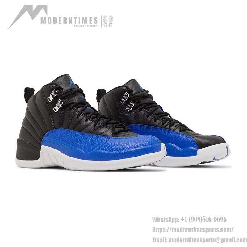 Air Jordan 12 Retro "Game Royal" AO6068-004 Black and Blue Sneakers with Premium Leather