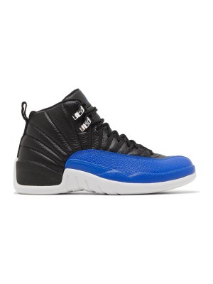 Air Jordan 12 Retro "Game Royal" AO6068-004 - Iconic Black and Blue Sneakers with Premium Leather Finish