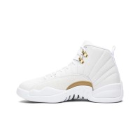 Air Jordan 12 Retro "White/Gold" 873864-102 - Luxurious White Sneakers with Gold Accents and Premium Leather