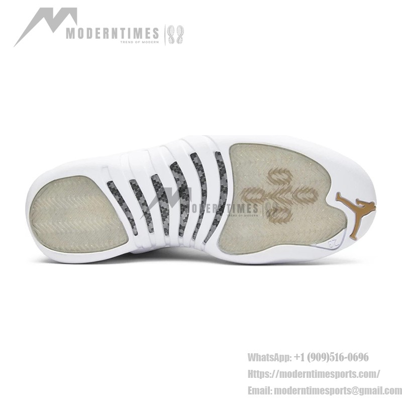 Air Jordan 12 Retro White Gold 873864-102 - White Sneaker with Gold Accents