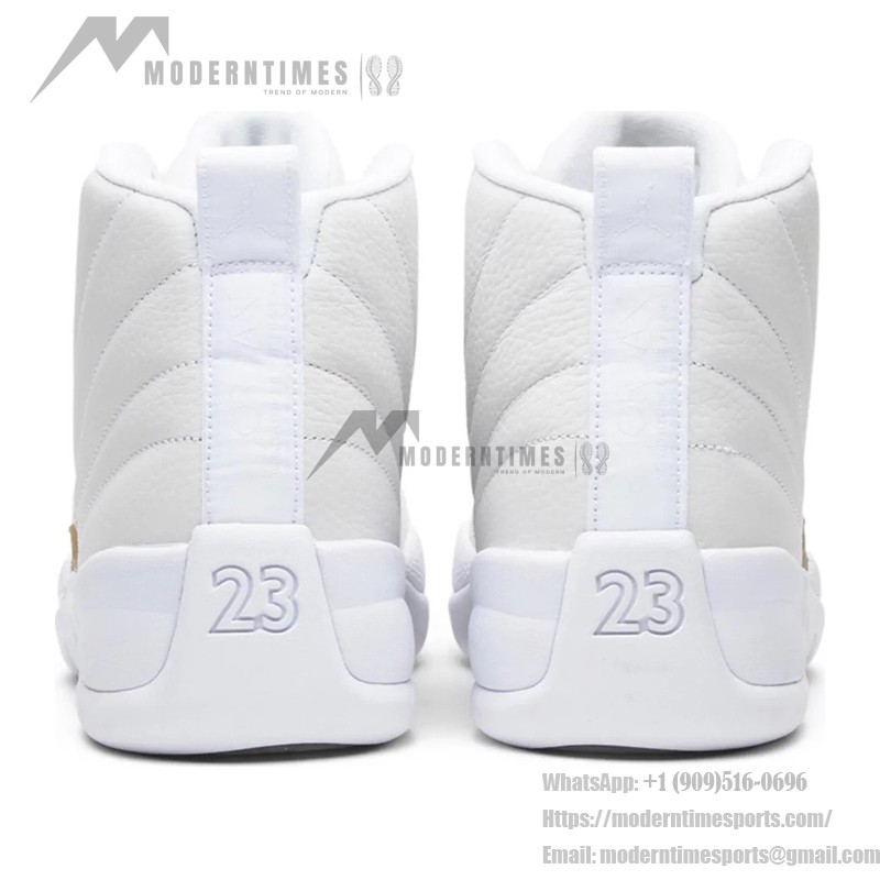 Air Jordan 12 Retro White Gold 873864-102 - White Sneaker with Gold Accents