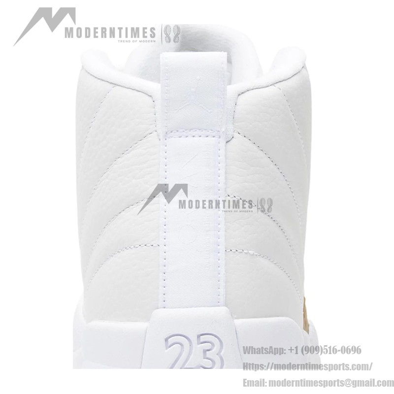 Air Jordan 12 Retro White Gold 873864-102 - White Sneaker with Gold Accents