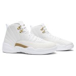 Air Jordan 12 Retro White Gold 873864-102 - White Sneaker with Gold Accents