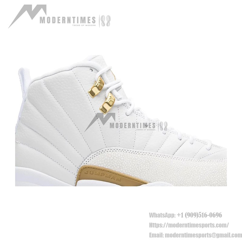 Air Jordan 12 Retro White Gold 873864-102 - White Sneaker with Gold Accents