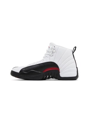 Air Jordan 12 Retro CT8013-162 – Klassisches Weiß und Schwarz mit roten Akzenten für zeitlosen Stil