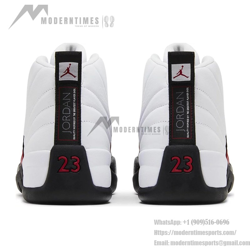 Air Jordan 12 Retro CT8013-162 - White, Black, and Red Sneakers