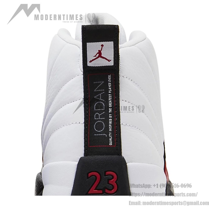 Air Jordan 12 Retro CT8013-162 - White, Black, and Red Sneakers