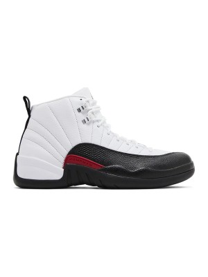 Air Jordan 12 Retro CT8013-162 – Klassisches Weiß und Schwarz mit roten Akzenten für zeitlosen Stil