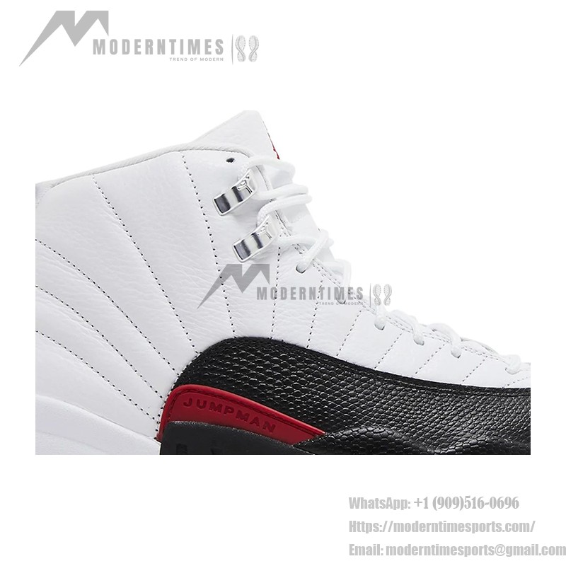 Air Jordan 12 Retro CT8013-162 - White, Black, and Red Sneakers