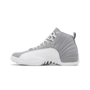 Air Jordan 12 Retro "Grey/White" CT8013-015 - Elegant Grey Sneakers with Premium Leather and Crisp White Accents