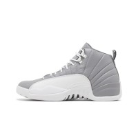 Air Jordan 12 Retro "Grey/White" CT8013-015 - Elegant Grey Sneakers with Premium Leather and Crisp White Accents