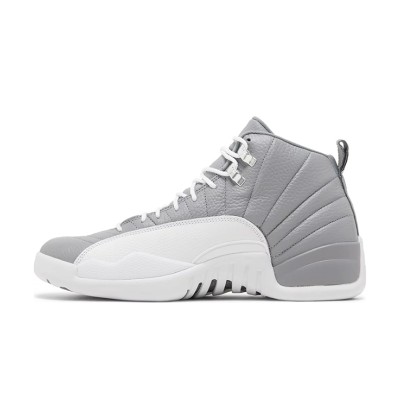 Air Jordan 12 Retro "Grey/White" CT8013-015 - Elegant Grey Sneakers with Premium Leather and Crisp White Accents