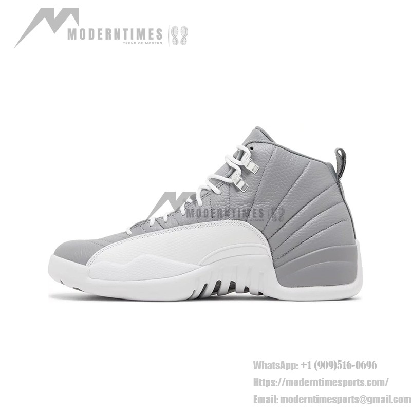 Air Jordan 12 Retro "Grey/White" CT8013-015 - Elegant Grey Sneakers with Premium Leather