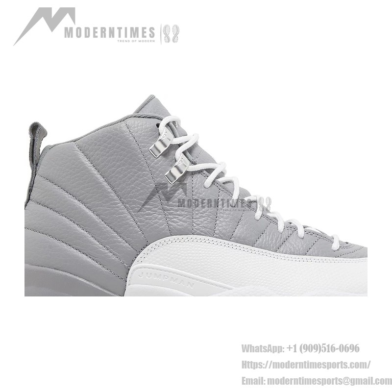 Air Jordan 12 Retro "Grey/White" CT8013-015 - Elegant Grey Sneakers with Premium Leather