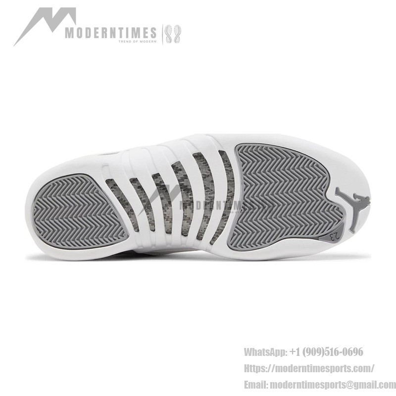 Air Jordan 12 Retro "Grey/White" CT8013-015 - Elegant Grey Sneakers with Premium Leather