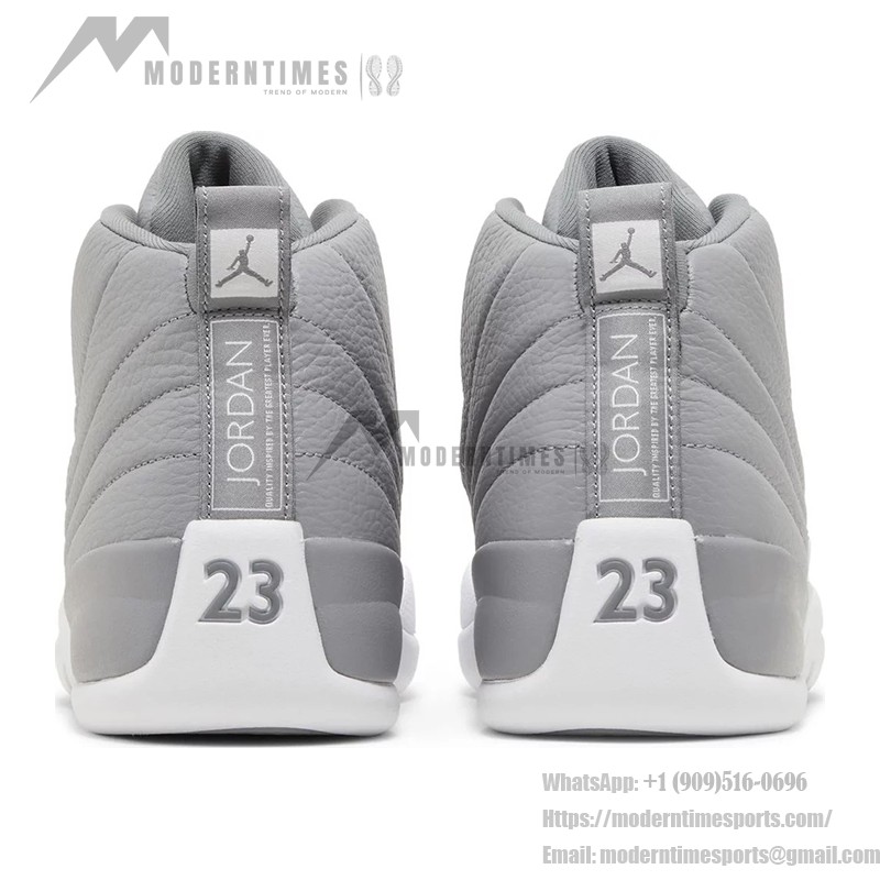 Air Jordan 12 Retro "Grey/White" CT8013-015 - Elegant Grey Sneakers with Premium Leather