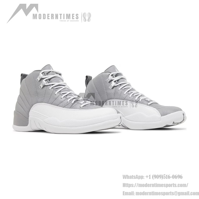 Air Jordan 12 Retro "Grey/White" CT8013-015 - Elegant Grey Sneakers with Premium Leather