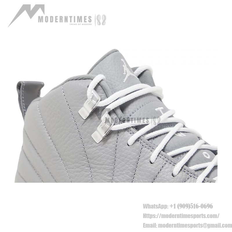 Air Jordan 12 Retro "Grey/White" CT8013-015 - Elegant Grey Sneakers with Premium Leather