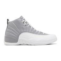 Air Jordan 12 Retro "Grau/Weiß" CT8013-015 - Elegante Graue Sneakers mit Premium-Leder und Frischen Weißen Akzenten