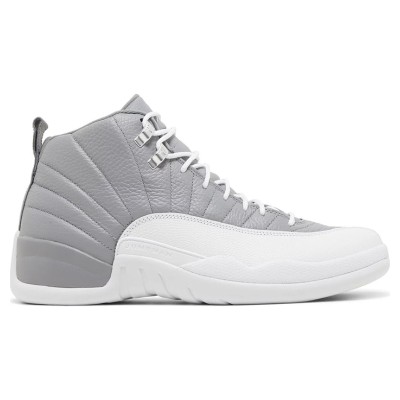 Air Jordan 12 Retro "Grey/White" CT8013-015 - Elegant Grey Sneakers with Premium Leather and Crisp White Accents