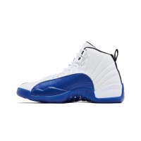 Air Jordan 12 Retro "Game Royal" CT8013-140 - Classic White and Blue Sneakers with Premium Leather Finish