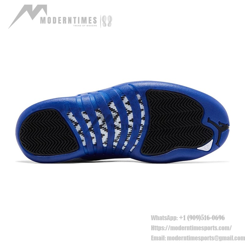 Air Jordan 12 Retro Game Royal CT8013-140 - White and Blue Premium Leather Sneakers