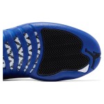 Air Jordan 12 Retro Game Royal CT8013-140 - White and Blue Premium Leather Sneakers