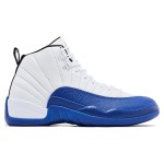 Air Jordan 12 Retro Game Royal CT8013-140 - White and Blue Premium Leather Sneakers