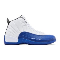 Air Jordan 12 Retro "Game Royal" CT8013-140 - Classic White and Blue Sneakers with Premium Leather Finish