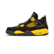 Air Jordan 4 Retro Thunder 2012 308497-008 스니커즈 - 클래식한 블랙과 옐로우 컬러웨이, 아이코닉한 디자인