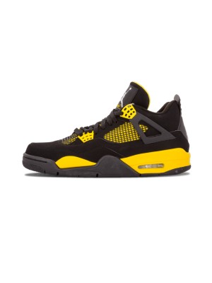 Air Jordan 4 Retro Thunder 2012 308497-008 スニーカー - クラシックな黒と黄色の配色、アイコニックなデザイン