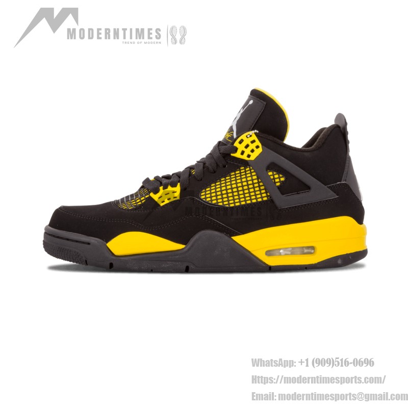 Air Jordan 4 Retro Thunder 2012 308497-008 Sneakers - Classic Black and Yellow Design