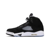 Air Jordan 5 Retro CT4838-011 - Black Suede Sneakers with Reflective Tongue & White Midsole