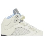 Air Jordan 5 Retro DV4982-175 Cream Leather Sneakers with Pastel Accents and Reflective Tongue