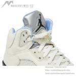 Air Jordan 5 Retro DV4982-175 Cream Leather Sneakers with Pastel Accents and Reflective Tongue