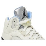 Air Jordan 5 Retro DV4982-175 Cream Leather Sneakers with Pastel Accents and Reflective Tongue