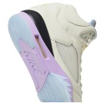 Air Jordan 5 Retro DV4982-175 Cream Leather Sneakers with Pastel Accents and Reflective Tongue