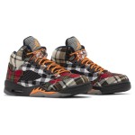 Air Jordan 5 Retro FD4814-008 Multicolor Plaid Sneakers with Orange Laces and Translucent Sole