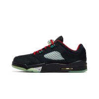 Air Jordan 5 Low DM4640-036 - Black Sneakers with Reflective Tongue & Glow-in-the-Dark Sole 