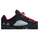 Air Jordan 5 Low DM4640-036 Black Sneakers with Reflective Tongue and Glow-in-the-Dark Sole