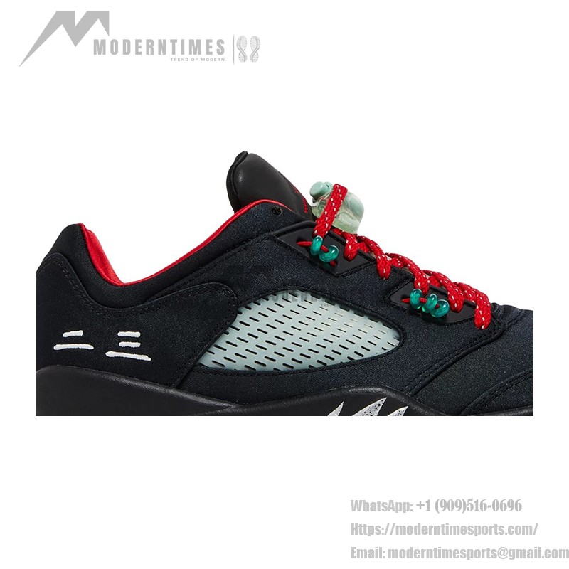 Air Jordan 5 Low DM4640-036 Black Sneakers with Reflective Tongue and Glow-in-the-Dark Sole