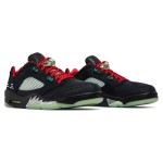 Air Jordan 5 Low DM4640-036 Black Sneakers with Reflective Tongue and Glow-in-the-Dark Sole