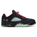 Air Jordan 5 Low DM4640-036 Black Sneakers with Reflective Tongue and Glow-in-the-Dark Sole