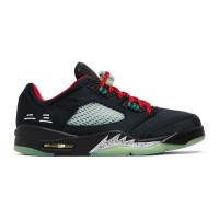 Air Jordan 5 Low DM4640-036 - Black Sneakers with Reflective Tongue & Glow-in-the-Dark Sole 