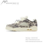 Air Jordan 5 Low DA8016-100 - Beige Canvas Sneakers with Botanical Prints & Translucent Sole