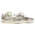 Air Jordan 5 Low DA8016-100 Beige Canvas Sneakers with Botanical Prints and Translucent Sole