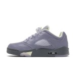 Air Jordan 5 Low FJ4563-500 Indigo Haze Sneakers with Reflective Tongue and Translucent Sole