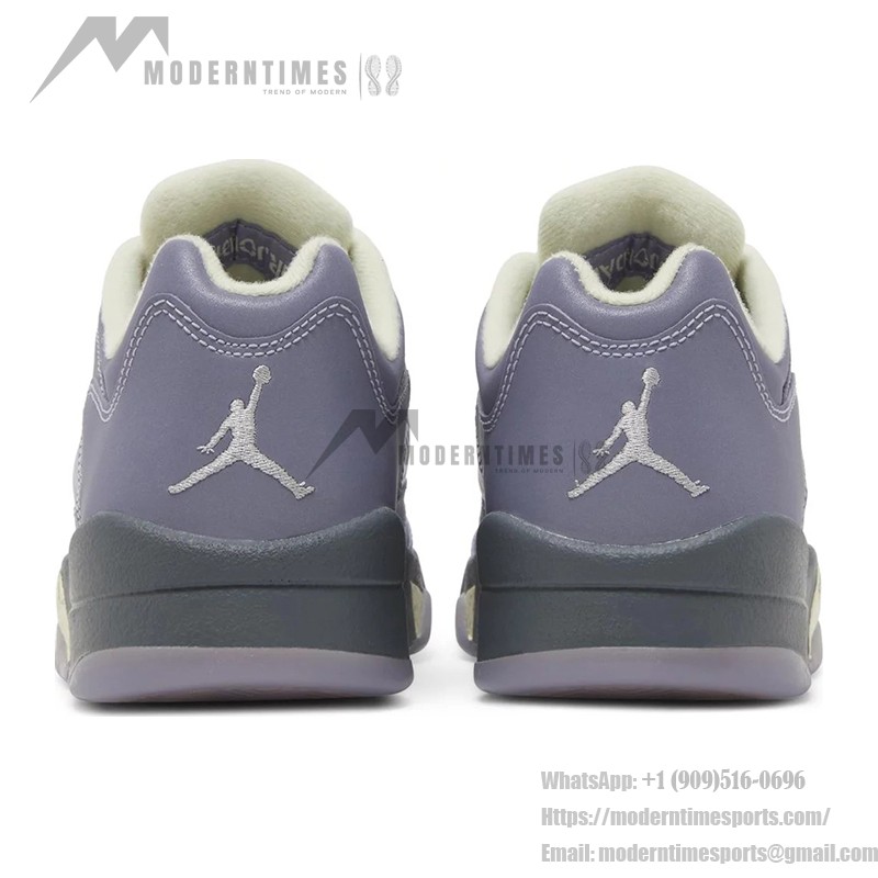 Air Jordan 5 Low FJ4563-500 Indigo Haze Sneakers with Reflective Tongue and Translucent Sole