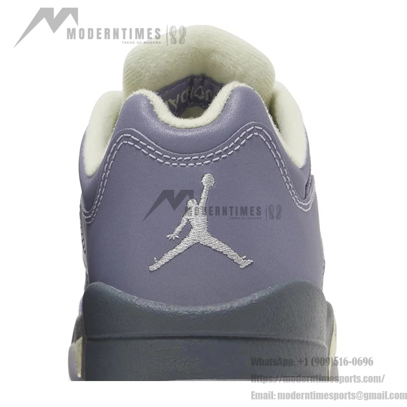 Air Jordan 5 Low FJ4563-500 Indigo Haze Sneakers with Reflective Tongue and Translucent Sole